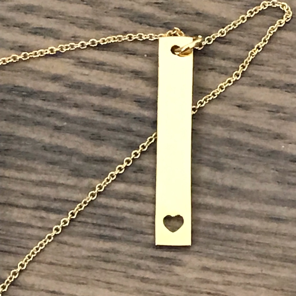 New Heart Bar Necklace Gold 25$